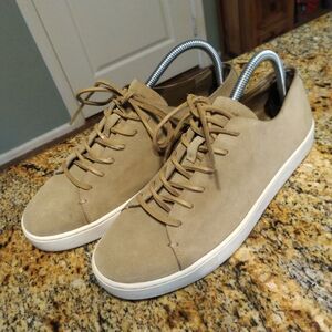 Michael Kors Men's Beige Leather Casual Low Top Shoes Sneakers HL16K Size 7.5 M